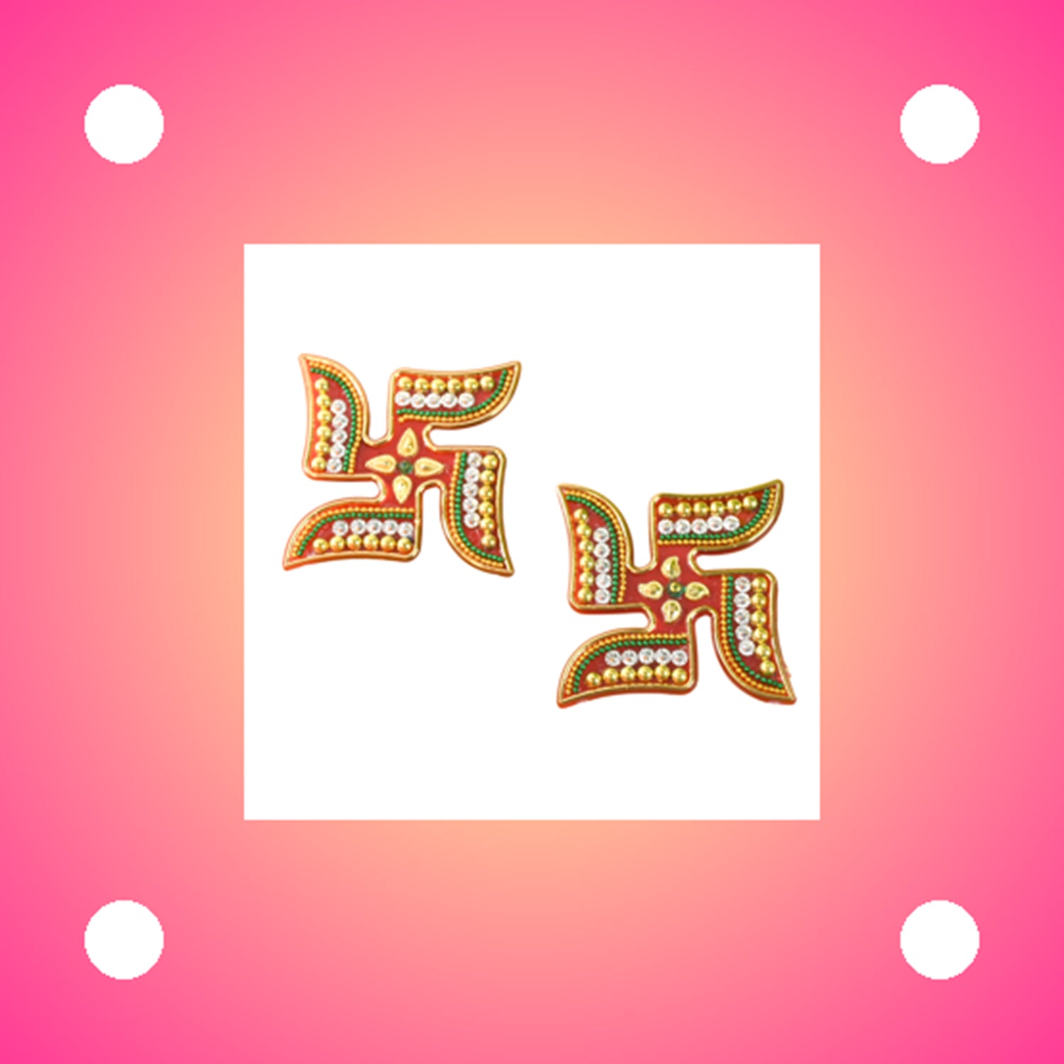 Decorative Swastik Sticker (2pc Set) Decorative Swastik Sticker (2pc Set)